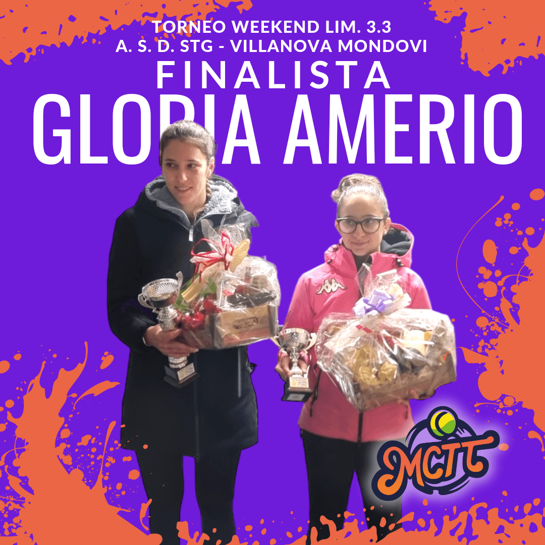 Gloria Amerio raggiunge la Finale all'A.S.D. STG a Villanova Mondovì (CN)
