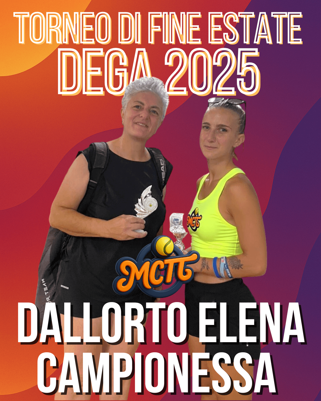 Elena Dallorto trionfa al “Torneo di Fine Estate DEGA 2025”: autorità e qualità in finale