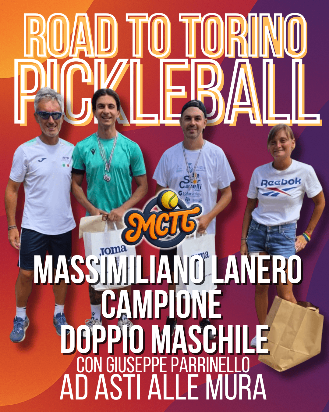 🏆 Nuovo trionfo per Massimiliano Lanero alla 2ª Tappa Provinciale del circuito Pickleball Road to Torino