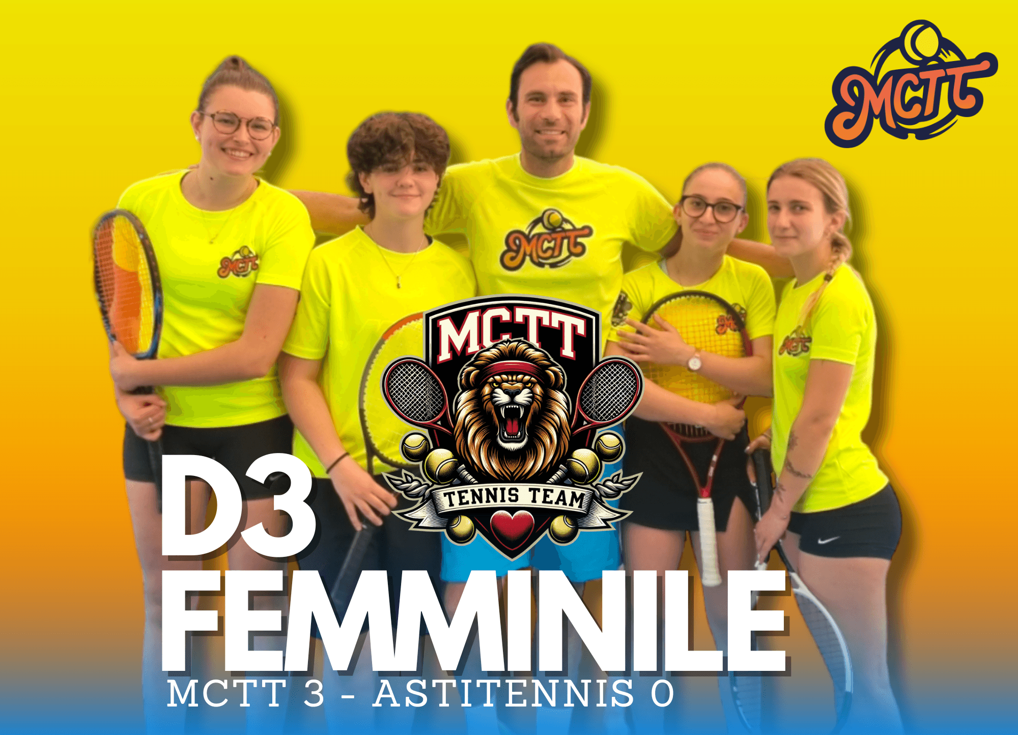 Le Leonesse di MCTT Prime nel Girone Dopo Trionfo su AstiTennis